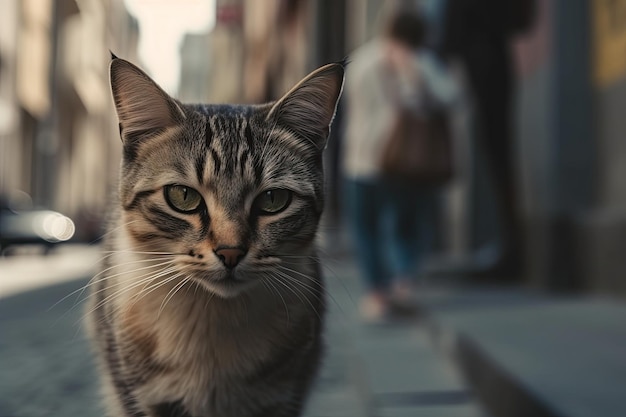 Dos gatos caminan por la calle y otros se acuestan