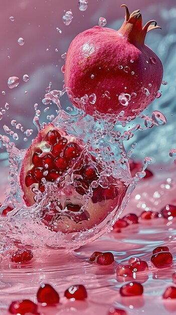 Dos granadas chapoteando en el agua