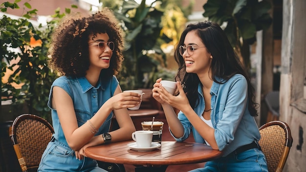 Dos hermosas chicas hipsters sonrientes con ropa de verano de moda