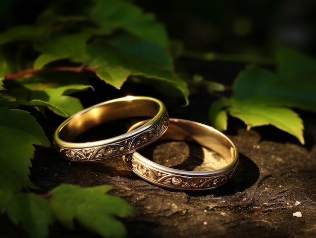 Dos hermosos anillos de bodas