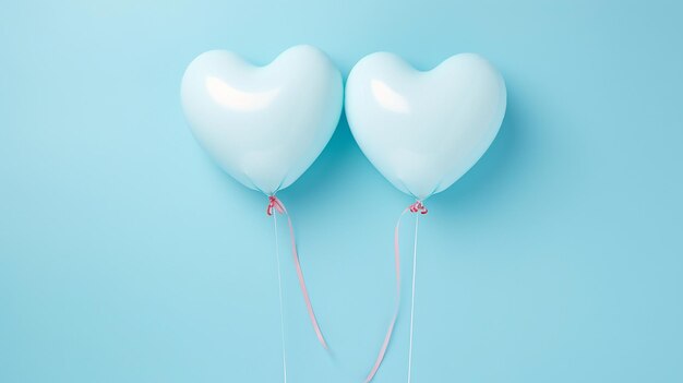 Dos hermosos globos que se fusionan en forma de corazón