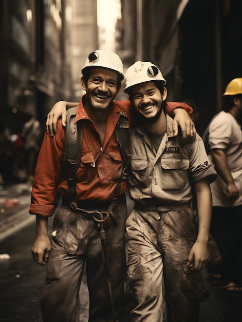 dos hombres como trabajadores