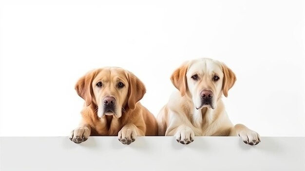 Dos Labrador Retrievers con IA generativa