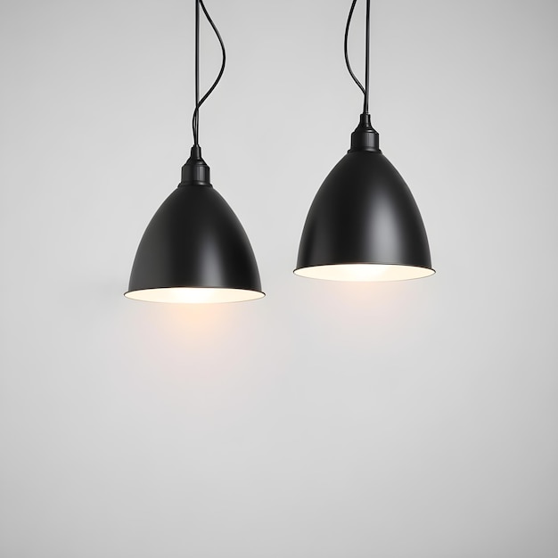 dos luces que están colgando de una pared