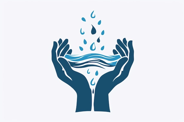 dos manos con las palabras " las manos están cubiertas de agua "