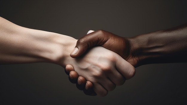 Dos manos temblando, una siendo un hombre negro y la otra siendo un hombre negro.