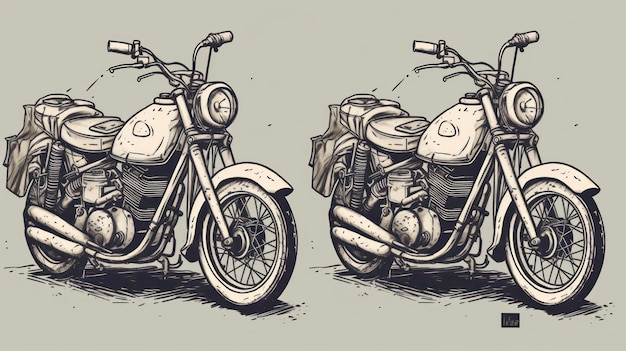 Dos motocicletas una al lado de la otra, una de las cuales es una motocicleta.