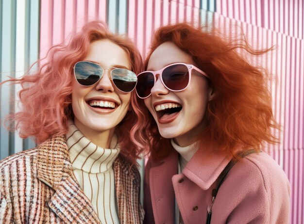 dos mujeres con gafas de sol