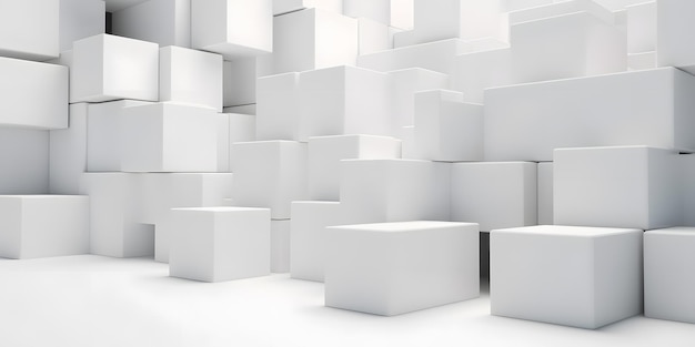 dos niveles de compensación cubo cuadrado blanco cajas bloque fondo papel tapiz banner