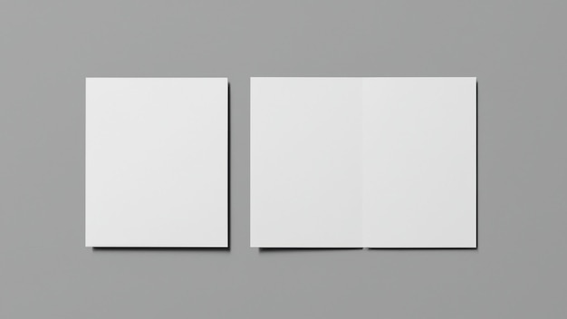Dos pedazos cuadrados de papel que son blancos.