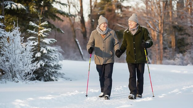 dos personas están caminando en la nieve uno tiene una chaqueta en