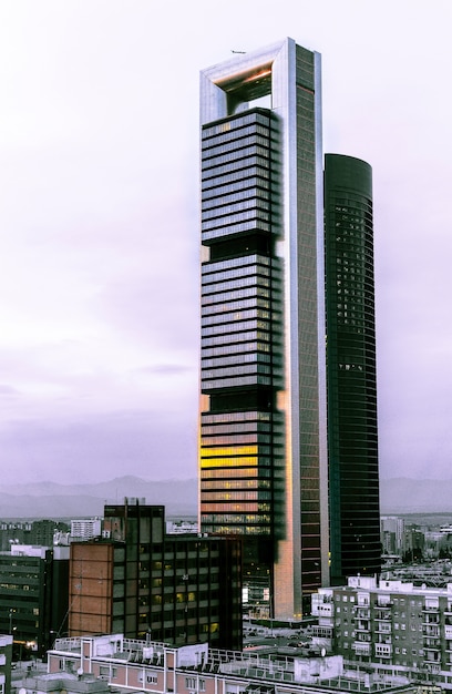 Dos torres del distrito financiero de madrid.