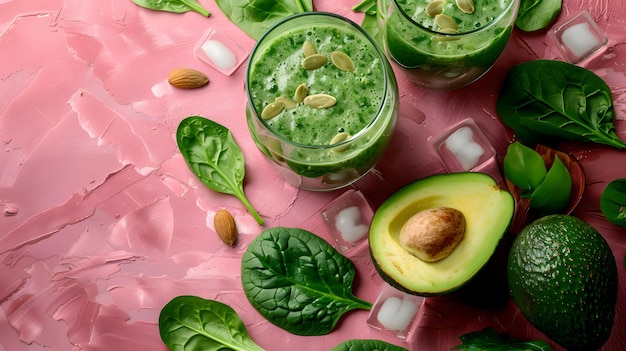 El dosel culinario mezcla la bondad de los nutrientes en un vaso