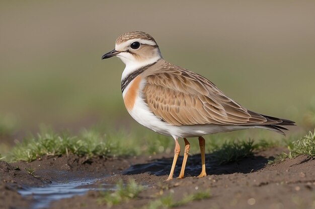 El dotterel eurasiático Charadrius morinellus en la naturaleza