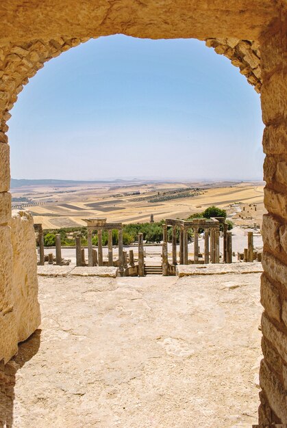 Dougga, ruinas romanas. Sitio del Patrimonio Mundial de la Unesco en Túnez.