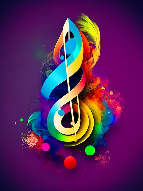 Foto download de design de logotipo de música colorido