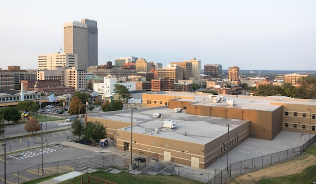 Downtown City Skyline Omaha Nebraska Midwest Stadtlandschaft