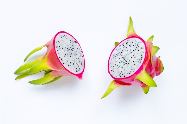 Drachenfrucht, Pitaya isoliert. Leckere tropische exotische Früchte