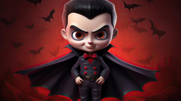 Desenho Animado Vampiro Retrato De Vampiro Pequena Menina Com Olhos Grandes  Personagem Fantasia De Halloween Ilustração Stock - Ilustração de vampiro,  retrato: 270666434