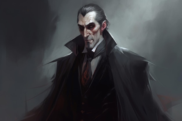 Dracula viejo vampiro Generar IA