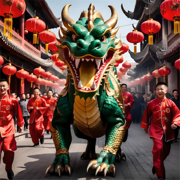 Dragão chinês no Festival de Ano Novo da China