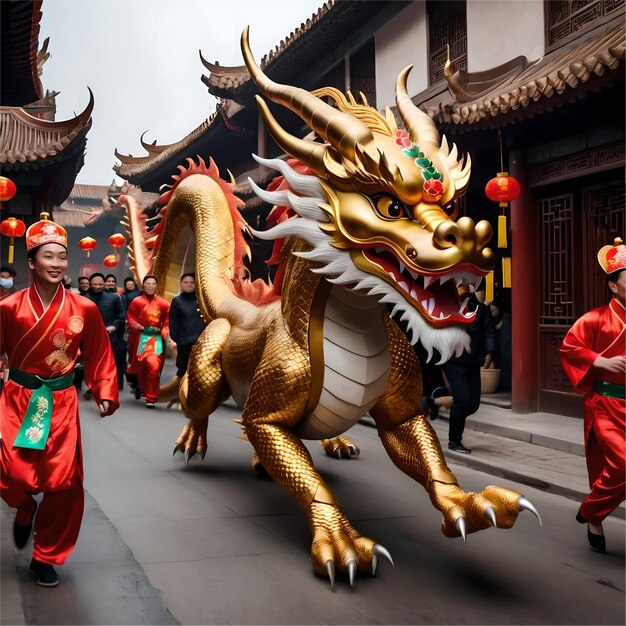 Dragão chinês no Festival de Ano Novo da China