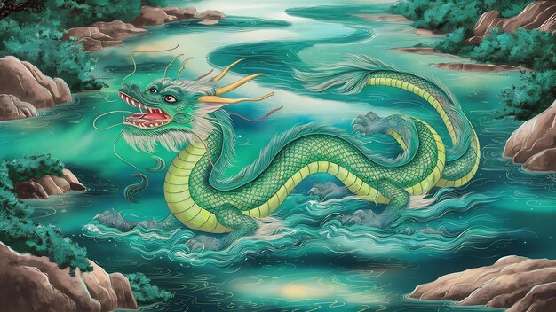 El dragón de agua chino.
