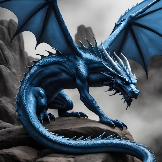 Foto el dragón azul.