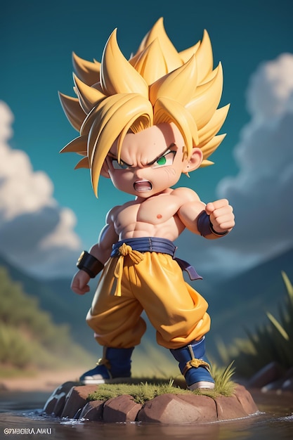 Papel de parede : ilustração, Anime, desenho animado, Filho Goku