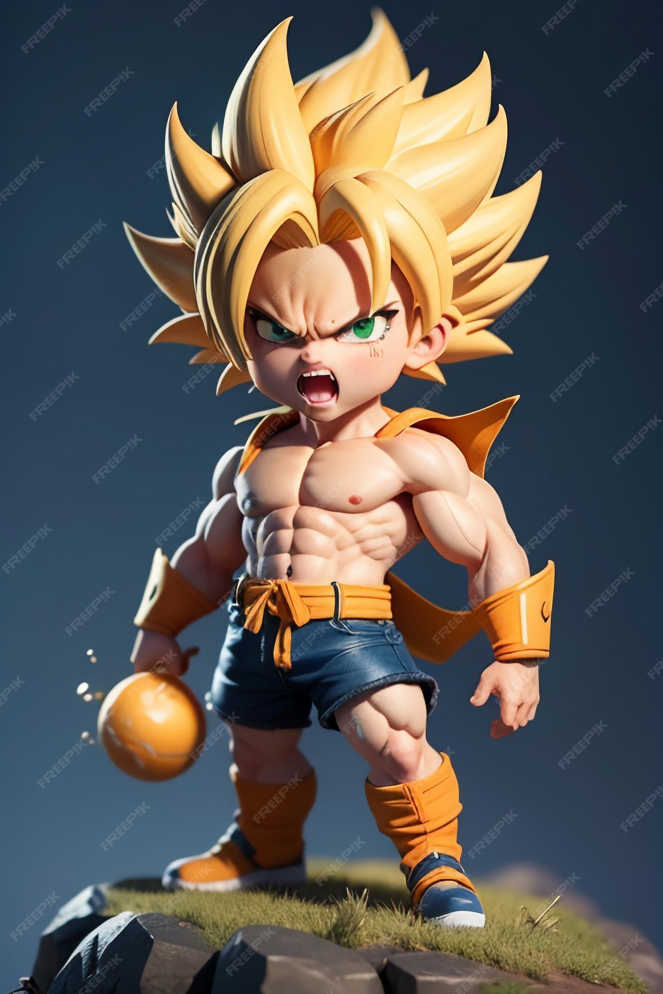 Uma imagem de desenho animado de um personagem de dragon ball com