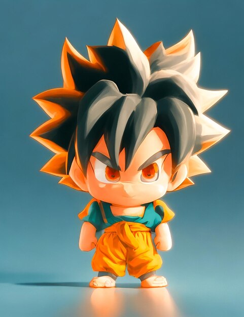 Um desenho animado de um personagem de dragon ball.