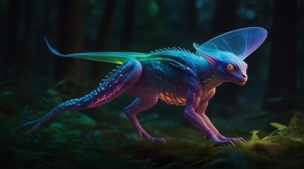 un dragón con una cabeza azul tiene una cabeza azul