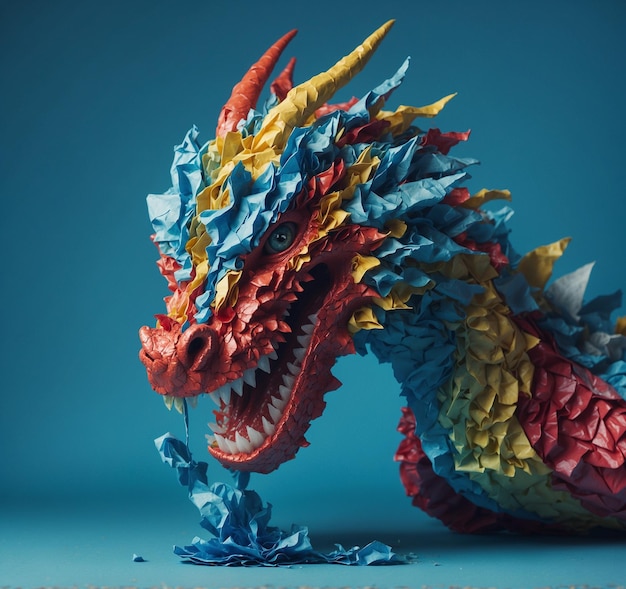 un dragón hecho de legos con la palabra dragón en él