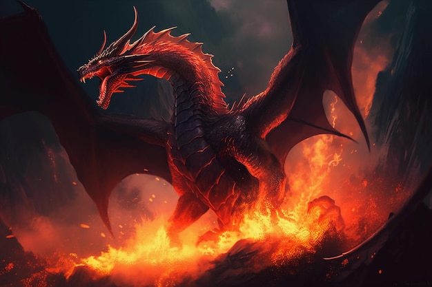 Dragon on fire wallpapers e imagens para os papéis de parede do dragão do jogo