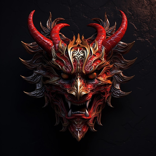 Dragon Samurai Mask Casco samurai japonés