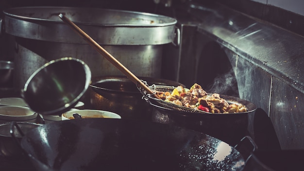 Foto dramático con la cocina