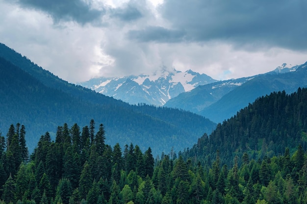 Dramatische Berglandschaft der Kaukasus Sommer in den Bergen