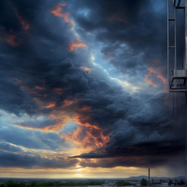 Dramatischer bewölkter Himmel