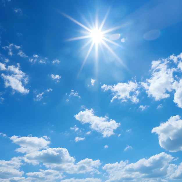 Foto dramatischer blauer, sonniger himmel mit wolken im hintergrund