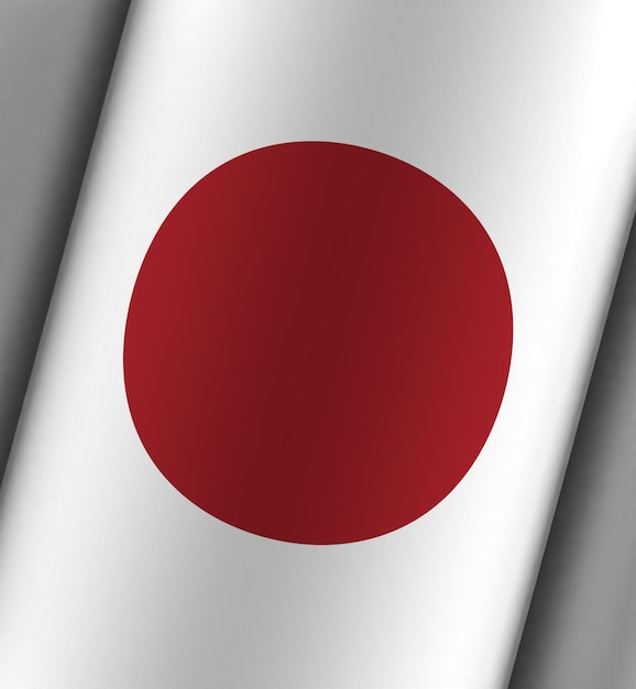 Dramatischer Hintergrund der japanischen Flagge voll