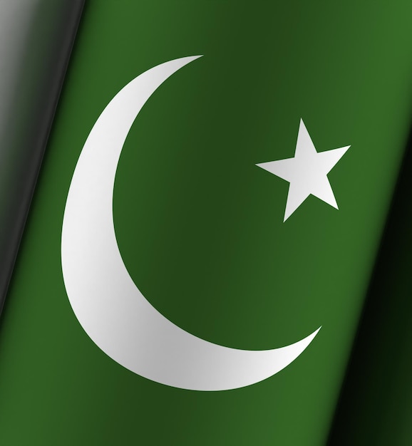 Dramatischer Hintergrund der pakistanischen Flagge voll