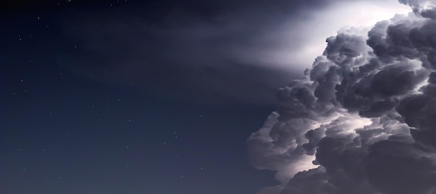 Dramatischer Sturmwolken-Hintergrund. Blitze in den Wolken. Nachtwolken.