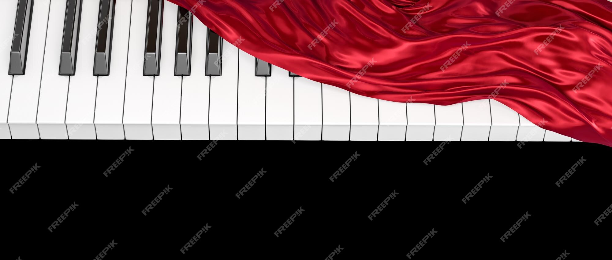 simbólico Emular su Drapery cubre parcialmente el render 3d del teclado del piano | Foto Premium
