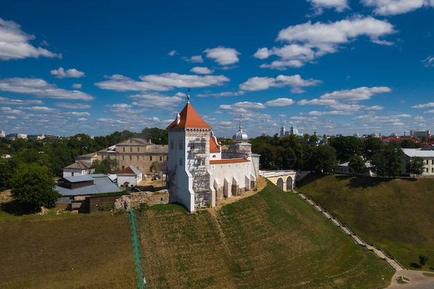 Draufsicht auf das alte Schloss in Grodno