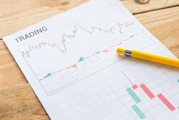 Draufsicht auf das Handelsdiagramm-Diagrammkonzept
