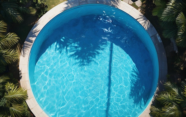 Draufsicht auf das Schwimmbad