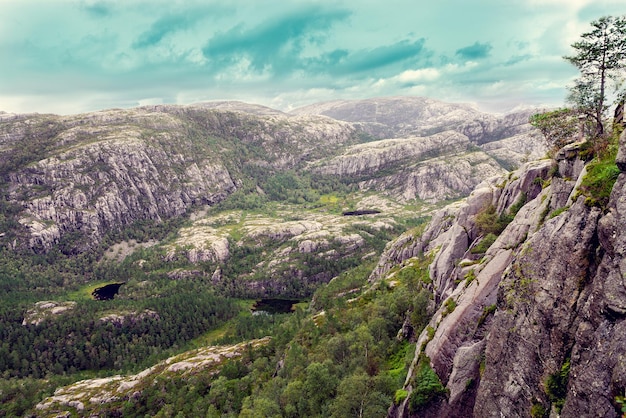 Draufsicht auf den norwegischen Fjord