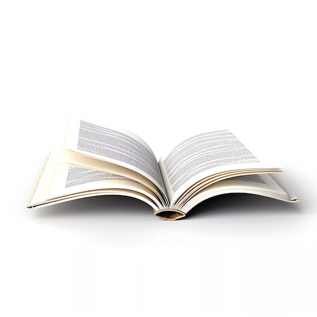 Draufsicht auf ein offenes Buch mit leeren weißen Seiten. Notizbuchkomposition für Katalogzeitschriften