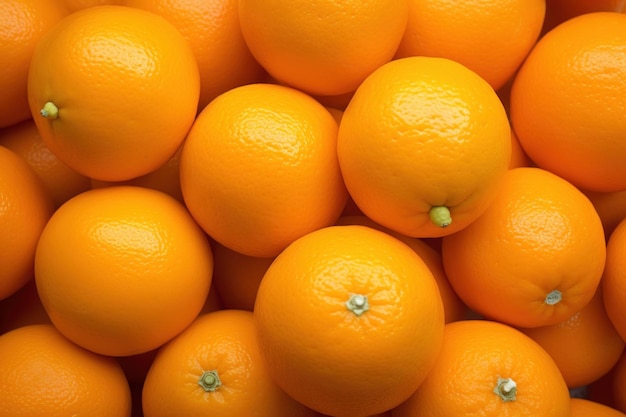 Draufsicht auf frische Orangen