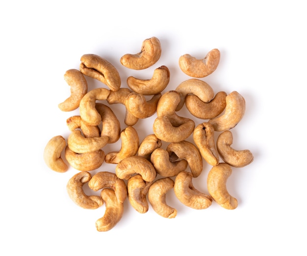 Draufsicht auf geröstete Cashewnüsse